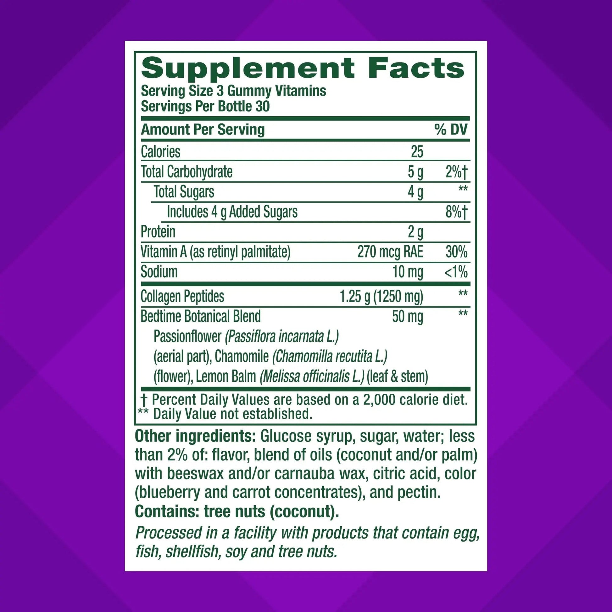 vitafusion Nighttime Skin Support (1), Beauty Supplement with Retinol (Vitamin A RAE), Collagen & Bedtime Botanicals - PrimeBioHealth - canada supplements