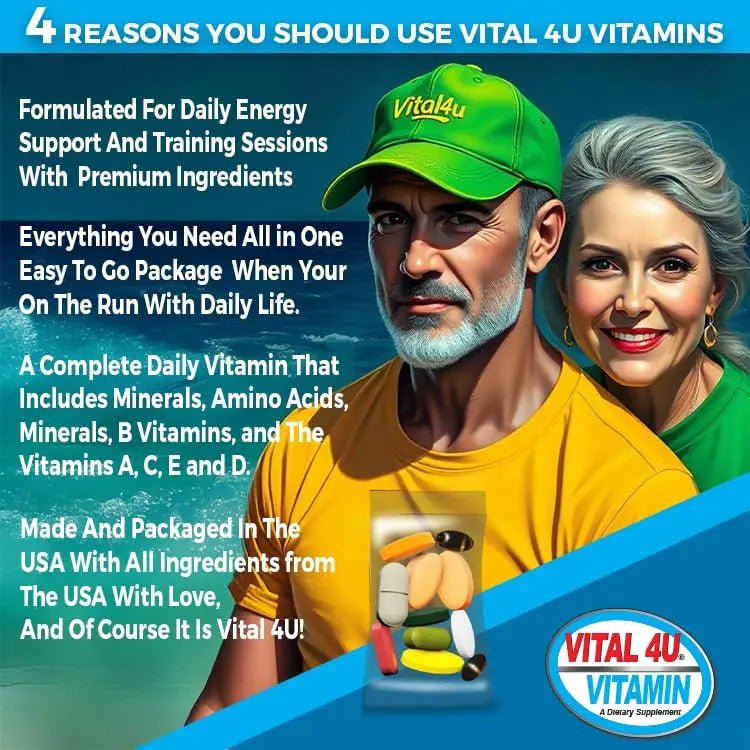 VITAL 4U® Vitamin - Premium Multivitamin for Men and Women | Supports Immune System, Energy, Heart Health - PrimeBioHealth - canada supplements
