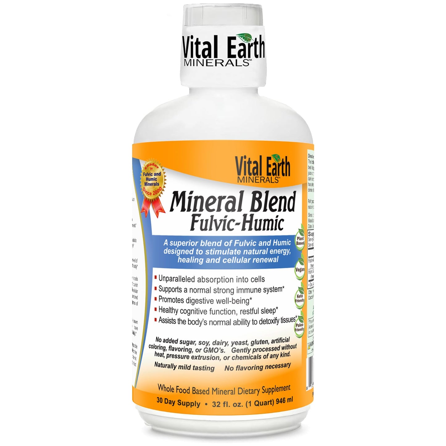 Vital Earth Minerals Fulvic Humic Mineral Blend Liquid – Fulvic Acid Supplement with 70+ Trace Minerals, Electrolytes for Recovery - PrimeBioHealth - canada supplements