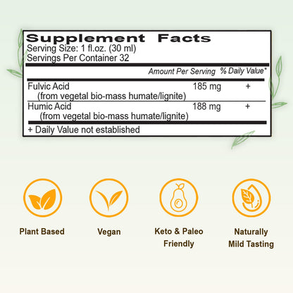 Vital Earth Minerals Fulvic Humic Mineral Blend Liquid – Fulvic Acid Supplement with 70+ Trace Minerals, Electrolytes for Recovery - PrimeBioHealth - canada supplements