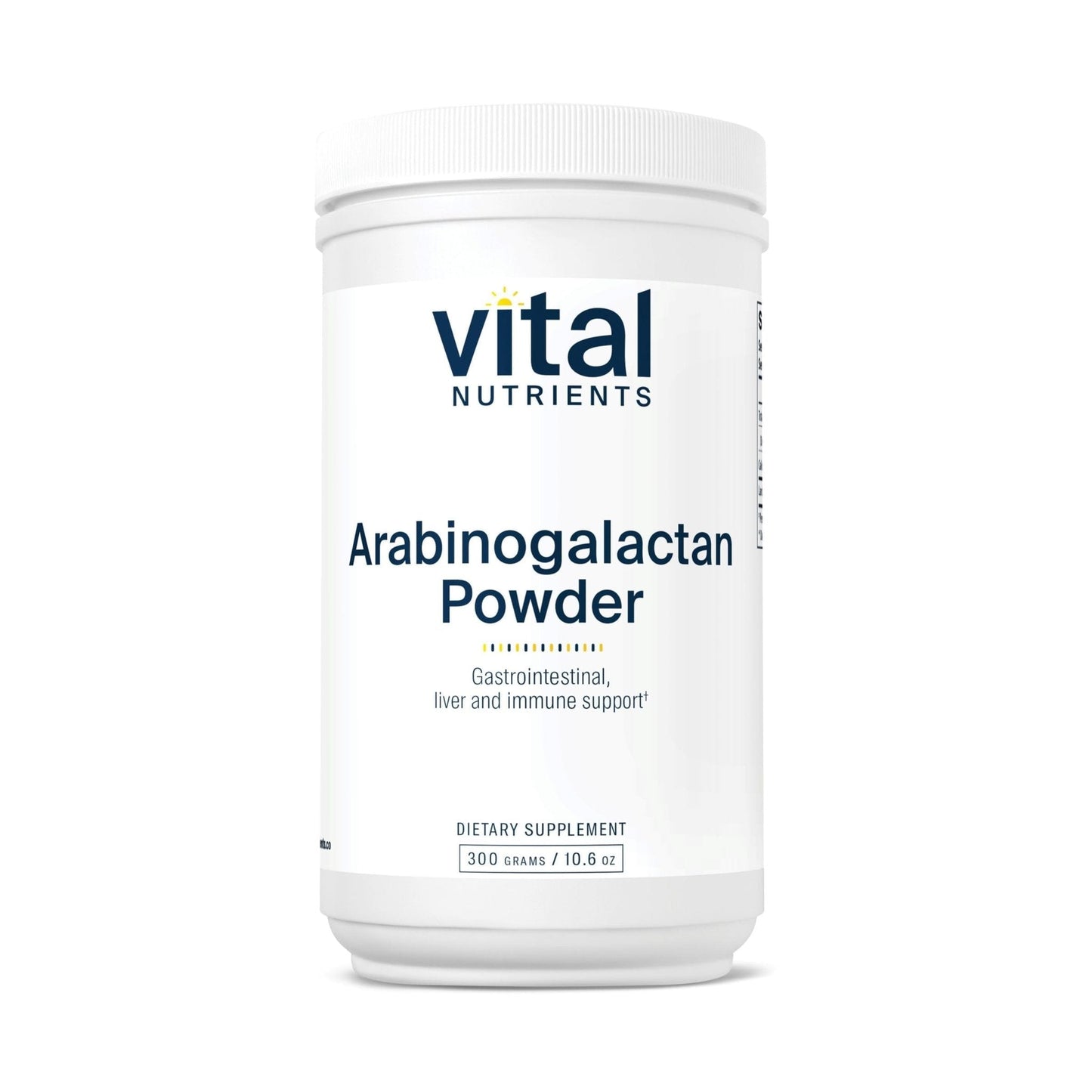 Vital Nutrients Arabinogalactan Powder - Vegan Prebiotic Fiber Supplement for GI Health, Liver, and Immune Support - PrimeBioHealth - canada supplements