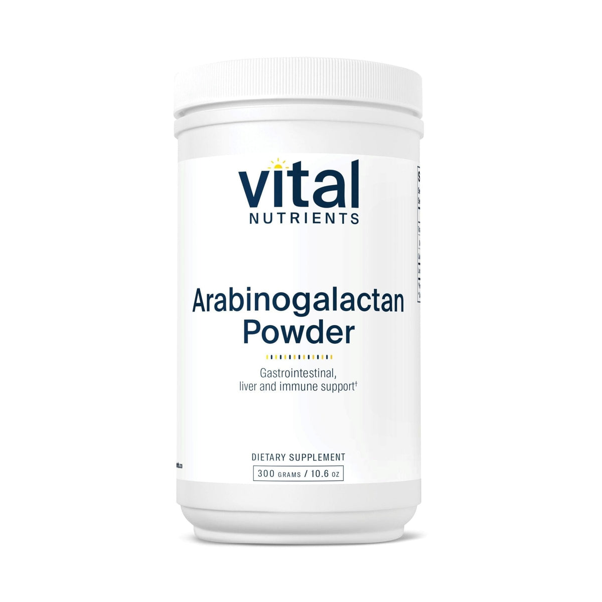 Vital Nutrients Arabinogalactan Powder - Vegan Prebiotic Fiber Supplement for GI Health, Liver, and Immune Support - PrimeBioHealth - canada supplements