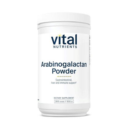 Vital Nutrients Arabinogalactan Powder - Vegan Prebiotic Fiber Supplement for GI Health, Liver, and Immune Support - PrimeBioHealth - canada supplements
