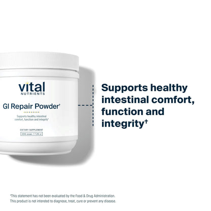 Vital Nutrients GI Repair Powder - Leaky Gut Powder with L Glutamine and Zinc - Digestive Enzyme Supplement to Support Gut Health - PrimeBioHealth - canada supplements