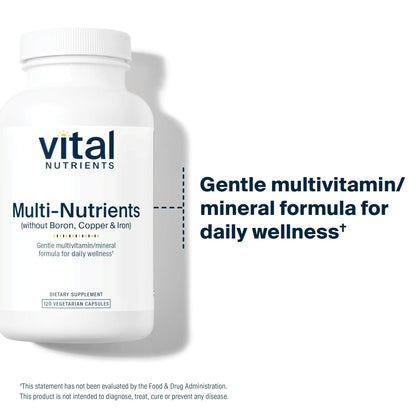 Vital Nutrients Multi-Nutrients 5 Ultra Antioxidant Formula | Boron, Copper, and Iron Free | Vegetarian Daily Multivitamin and Mineral - PrimeBioHealth - canada supplements