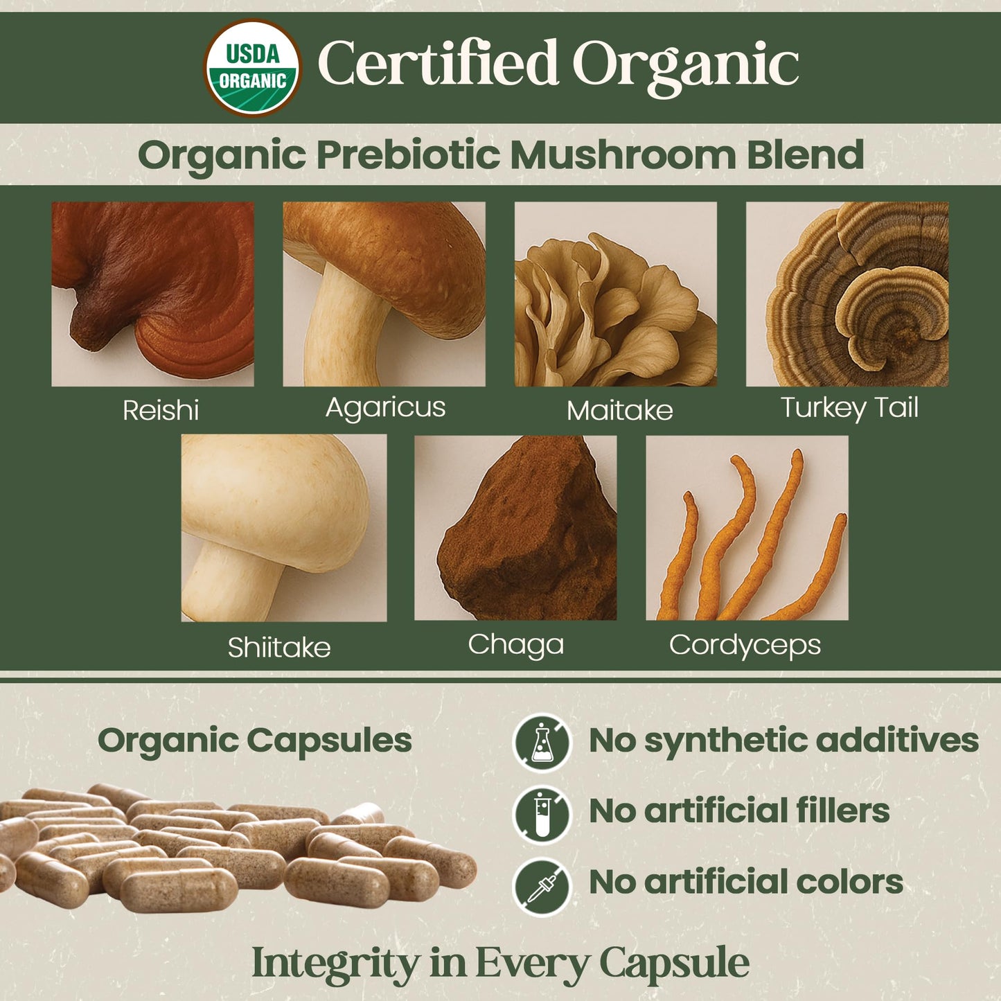 Vital Planet - Organic Flora Probiotics for Gut Health Balance, Shelf Stable Probiotic 30 Billion CFU, 60 Diverse Strains, Prebiotic Organic Mushroom Blend - PrimeBioHealth - canada supplements
