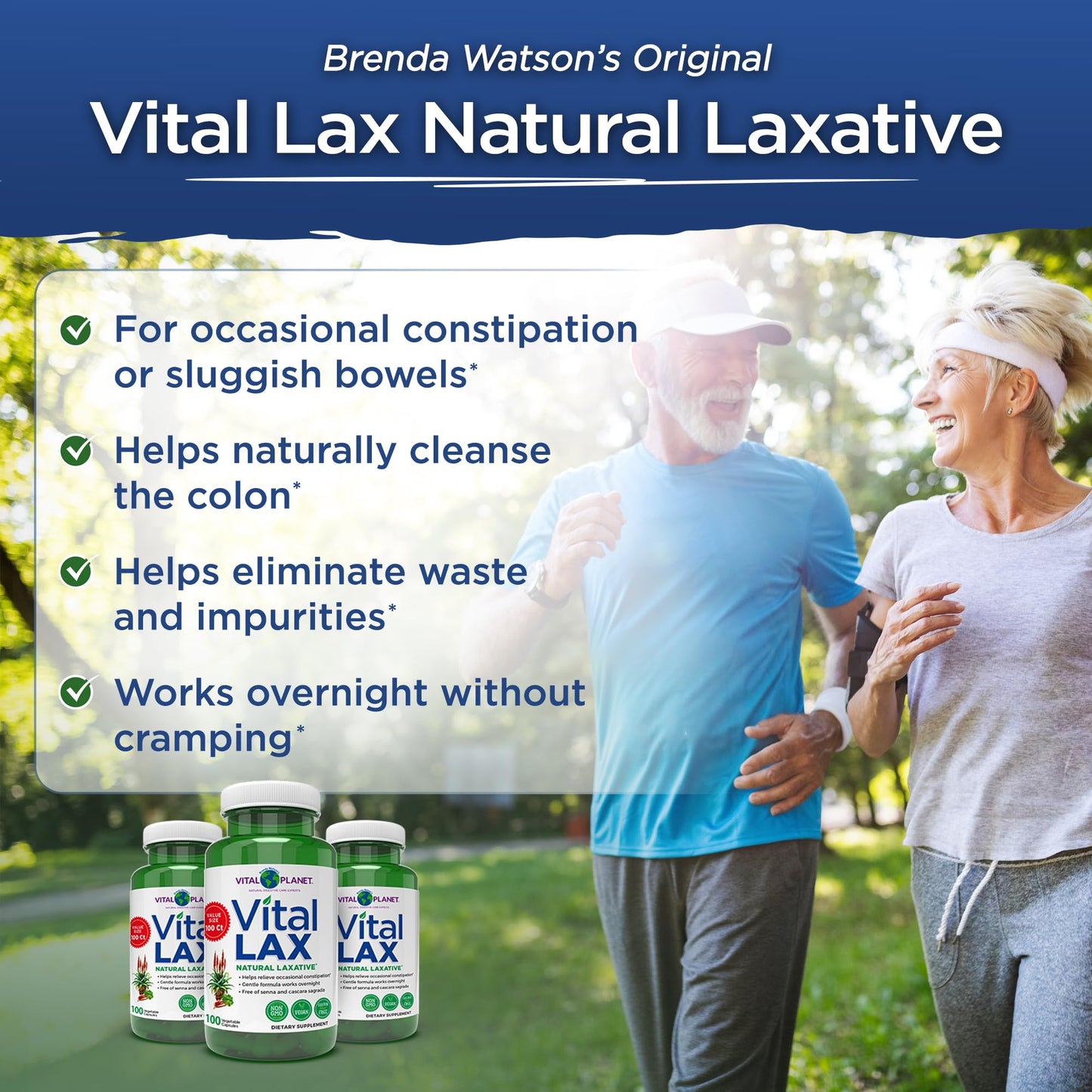 Vital Planet - Vital Lax Natural Laxative Cleanse Supplement for Occasional Constipation, with Magnesium Hydroxide, Slippery Elm, Aloe, - PrimeBioHealth - canada supplements