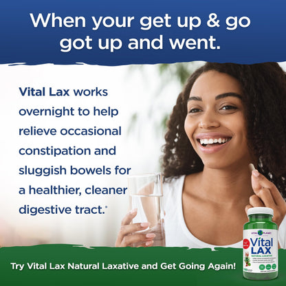 Vital Planet - Vital Lax Natural Laxative Cleanse Supplement for Occasional Constipation, with Magnesium Hydroxide, Slippery Elm, Aloe, - PrimeBioHealth - canada supplements