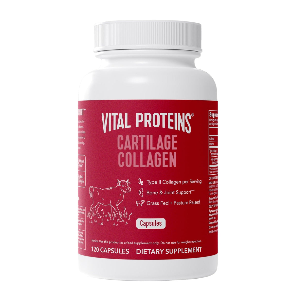 Vital Proteins Cartilage Collagen Pills, Type II Collagen & Chondroitin Sulfate Supplement for Recovery & Healthy Hair, Skin, Nails and Joints - PrimeBioHealth - canada supplements