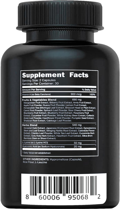 Vital Vitamins Vegan Collagen Booster - with Silica and Hyaluronic Acid - Plant-Based Collagen Supplements - PrimeBioHealth - canada supplements