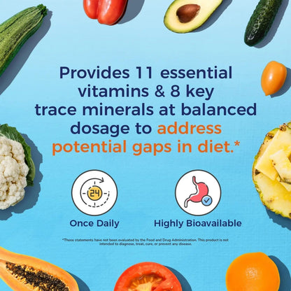 Vitalitown Multivitamin for Women & Men, with Iron, Zinc, Vitamin D3, A, C, B, E, 19 Key Nutrients, One Per Day - PrimeBioHealth - canada supplements