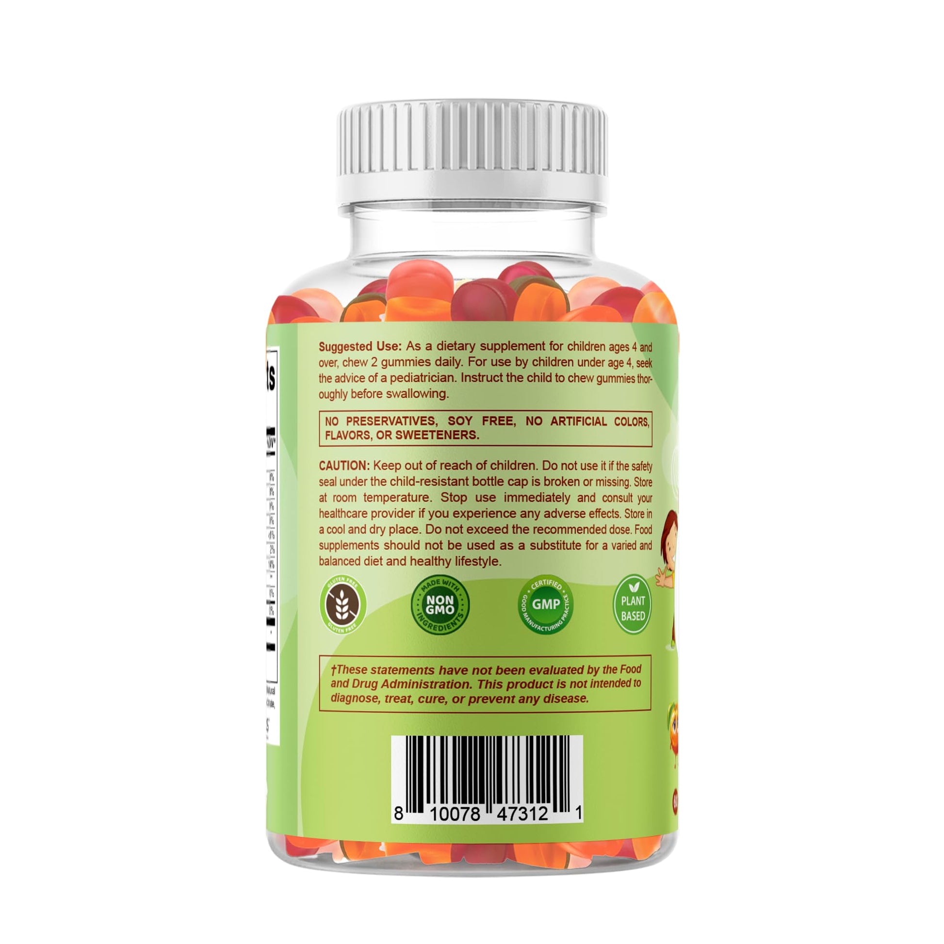 Vitamatic Kids Prebiotic Fiber Gummies – Extra Strength 4g Fiber – Zero Sugar Added – 60 Pectin-Based Gummies – Digestive Health & Regularity Support - PrimeBioHealth - canada supplements