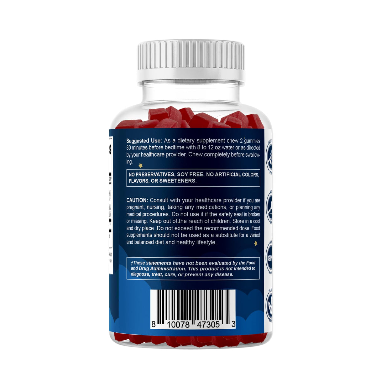 Vitamatic Sugar Free Melatonin 60 mg - 60 Vegetarian Gummies - Non-Habit Forming Supplement - PrimeBioHealth - canada supplements