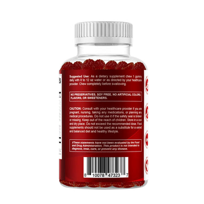 Vitamatic Vitamin B Complex Gummies with Vitamin C & Inositol - Natural Strawberry Flavor - 60 Gummies (1 Bottle) - PrimeBioHealth - canada supplements