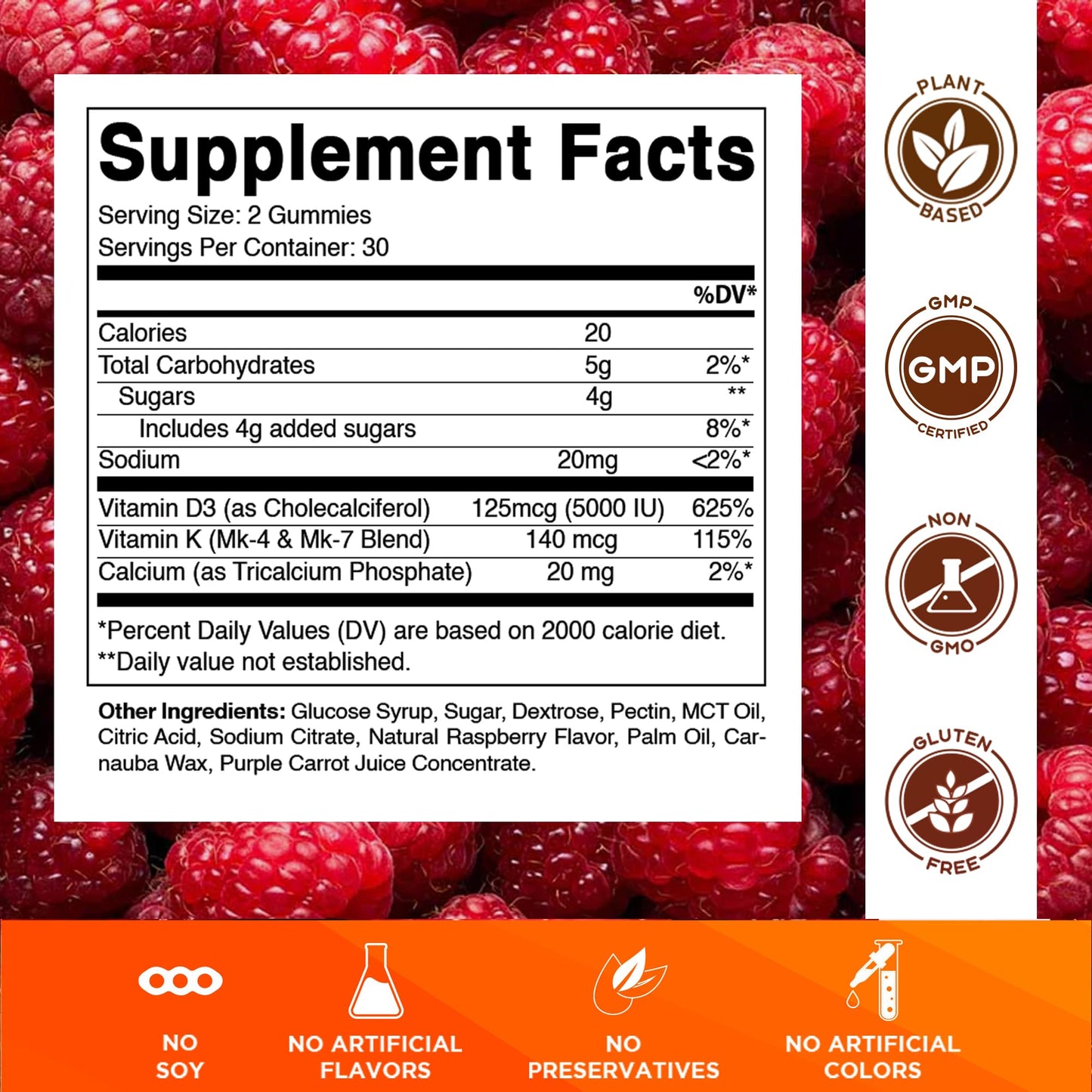 Vitamatic Vitamin D3 & K2 Gummies (2-Pack, 60 Count) Supports Healthy Bones, Heart Health, Calcium Absorption, - PrimeBioHealth - canada supplements