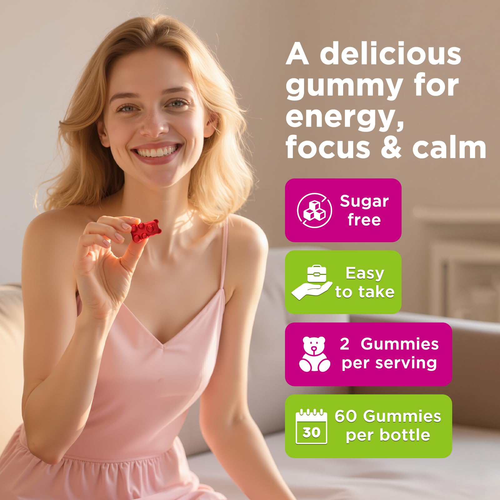 Vitamin B Complex Gummies for Women & Me, Vitamin B12, B1, B2, B3, B6, B7, B9 with Vitamin C, Zinc, Magnesium & CoQ10 for Energy, Brain, Nervous System & Mood, - PrimeBioHealth - canada supplements