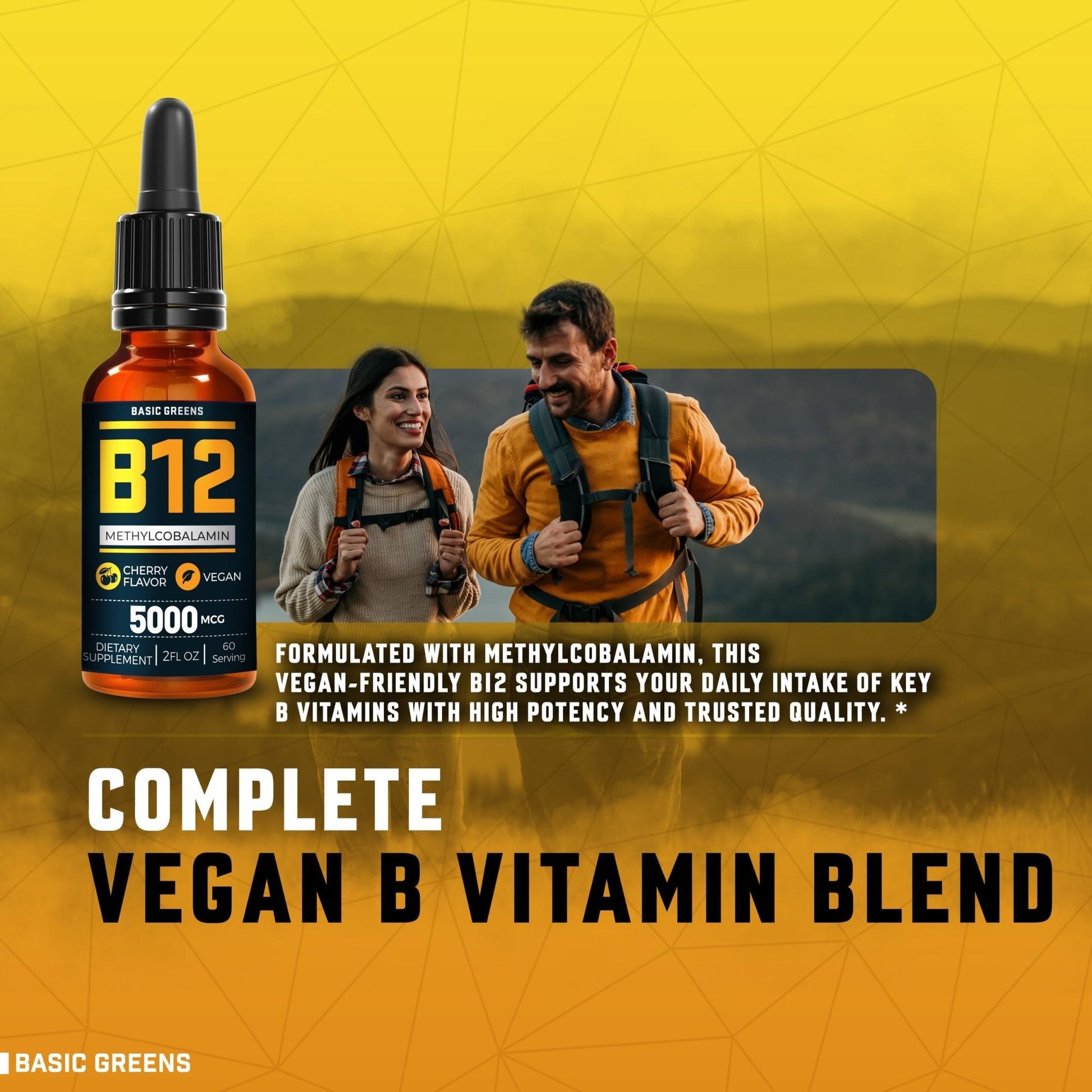 Vitamin B12 Sublingual Liquid Drops 5000 mcg – Vegan Methyl B-12 Supplement for Energy & Focus – B 12 Vitamin for Women & Men - PrimeBioHealth - canada supplements
