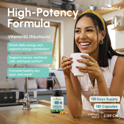 Vitamin B2 Riboflavin 400mg - Energy, Skin & Cellular Health Supplement - Nervous System Support - Vitamin B 2 Vit B - Non-GMO & Gluten Free - B2 Vitamin 400mg - PrimeBioHealth - canada supplements