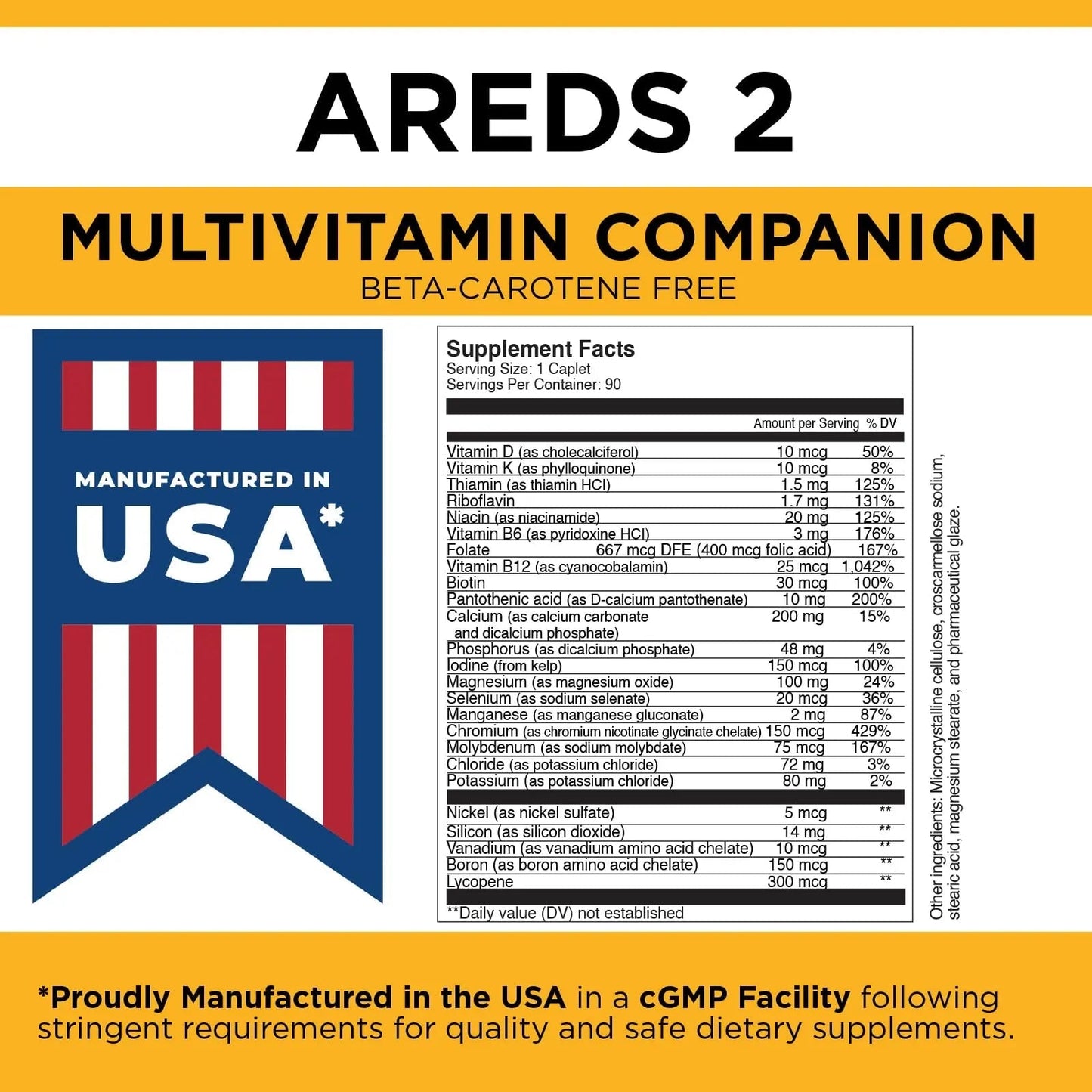 Viteyes Classic AREDS 2 Companion Beta-Carotene Free Multivitamin Supplement, Comprehensive Multivitamin Formula - PrimeBioHealth - canada supplements