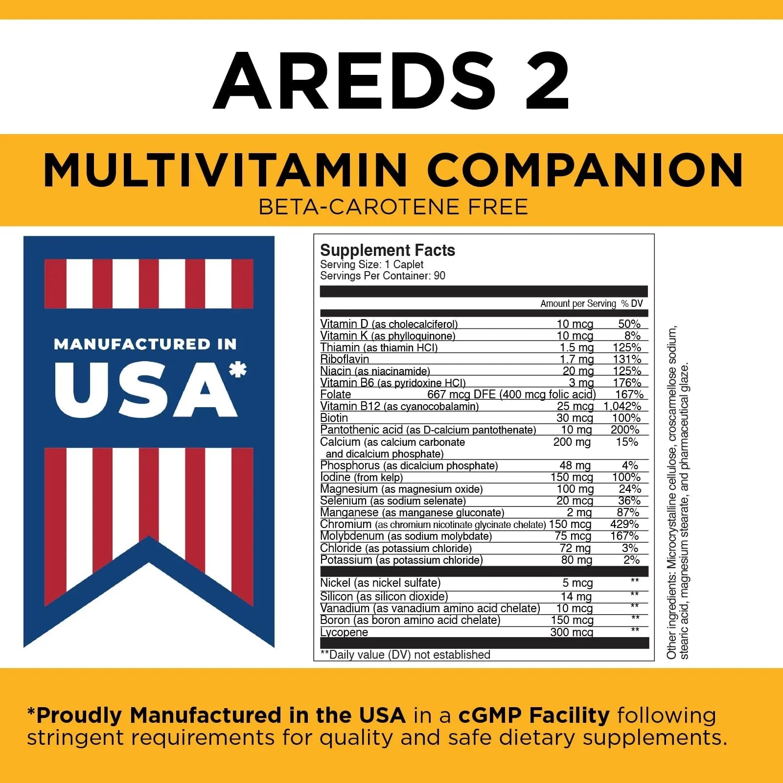 Viteyes Classic AREDS 2 Companion Beta-Carotene Free Multivitamin Supplement, Comprehensive Multivitamin Formula - PrimeBioHealth - canada supplements