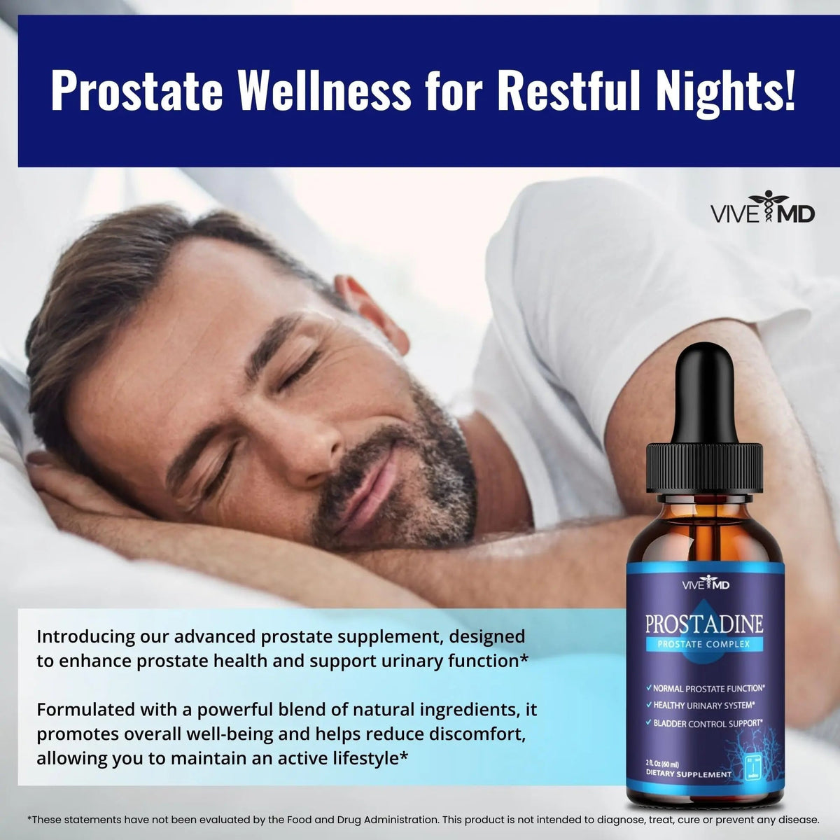 VIVE MD Prostadine Drops for Prostate Health, Bladder Urinating Issues - Prostadine Official Drop Formula - Extra Strength with Pomegranate, Prostadine Reviews (Package of 5) - PrimeBioHealth - canada supplements