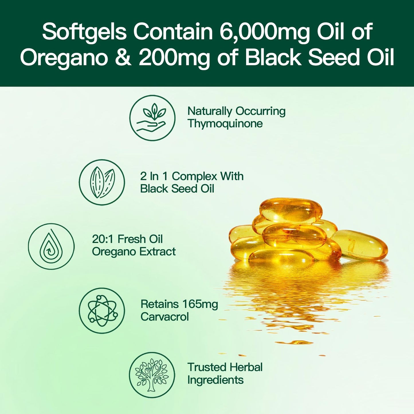 VivoNu Oil of Oregano with Black Seed Oil, Balanced Oil of Oregano Capsules, 300 Count Organic OreganoOil Softgels - PrimeBioHealth - canada supplements