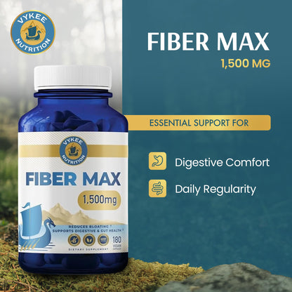 Vykee Nutrition Advanced Fiber Complex – Psyllium Husk, Aloe Vera, Chia & Flax Seed | Vegan, Non-GMO | Supports Digestive Health, Regularity & Gut Wellness | 180 Capsules - PrimeBioHealth - canada supplements