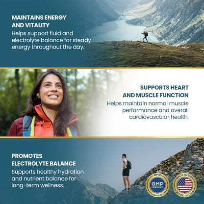 Vykee Nutrition Potassium Citrate Capsules - Supplements for Electrolyte Balance, Muscle & Heart Health - Vegan, Non-GMO, - PrimeBioHealth - canada supplements