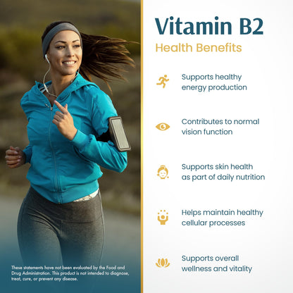 Vykee Nutrition Vitamin B2 Riboflavin Drops - Liquid B2 Supplement for Energy Metabolism, Cellular Function and Vision Support - Vegan, Non-GMO, Gluten-Free - PrimeBioHealth - canada supplements