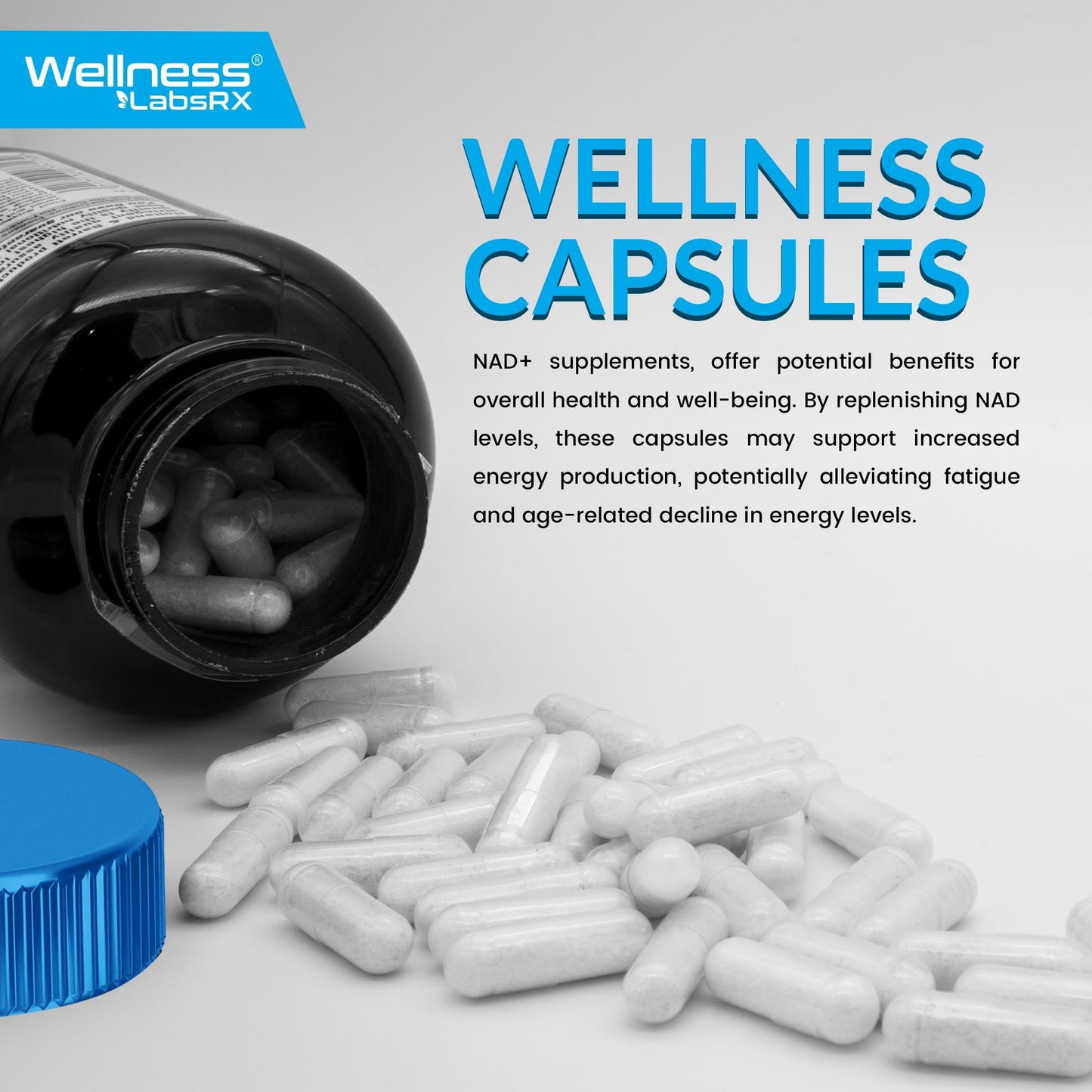 Wellness LABSRX Liposomal NAD Supplement, 1500mg - USA Made, NAD Resveratrol Supplement for Women and Men, NAD+ Support Cellular Health - PrimeBioHealth - canada supplements