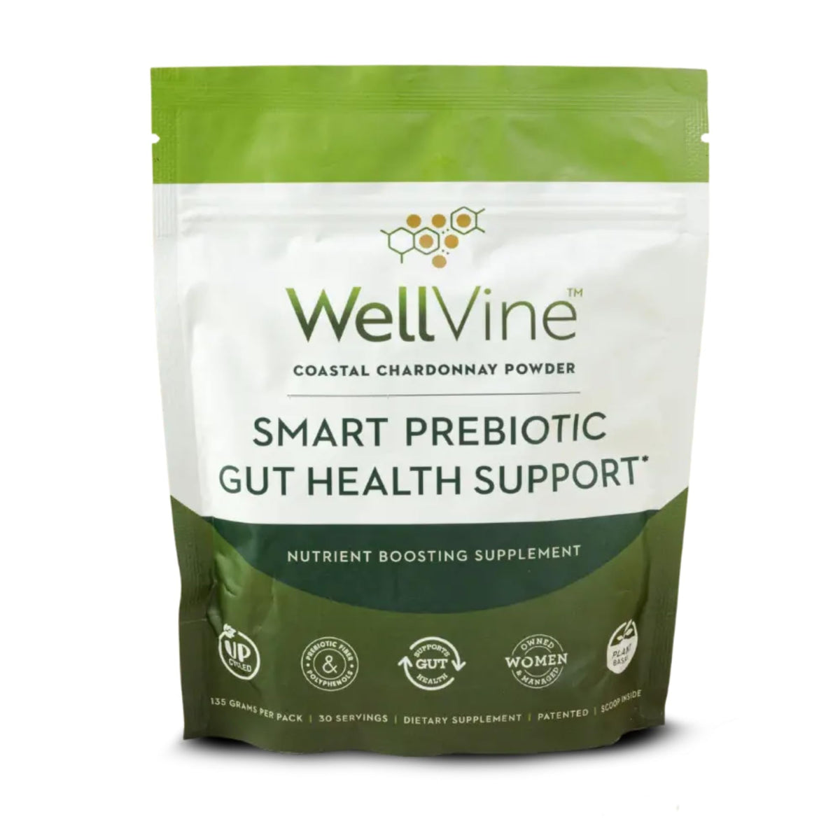WellVine Premium Smart Prebiotic Gut Health Supplement Powder for Men & Women | Digestive Support & Gut Health With 100% Upcycled Chardonnay Grapes | Plant-Based - PrimeBioHealth - canada supplements