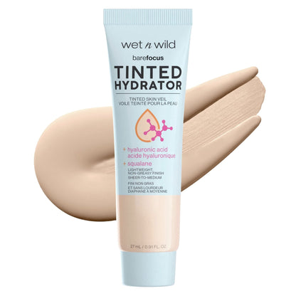 wet n wild Bare Focus Tinted Hydrator Tinted Skin Veil, Lightweight Buildable Coverage with Hyaluronic Acid & Vegan Squalane, Sheer-to-Medium Coverage - PrimeBioHealth - canada supplements