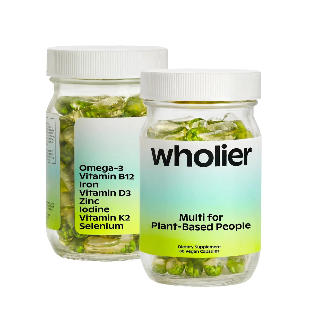 wholier Plant Based Multivitamin Vegan Omega-3 DHA EPA, Vitamin D, B12, Zinc, Vitamin K2, Iron, Iodine, Selenium - PrimeBioHealth - canada supplements