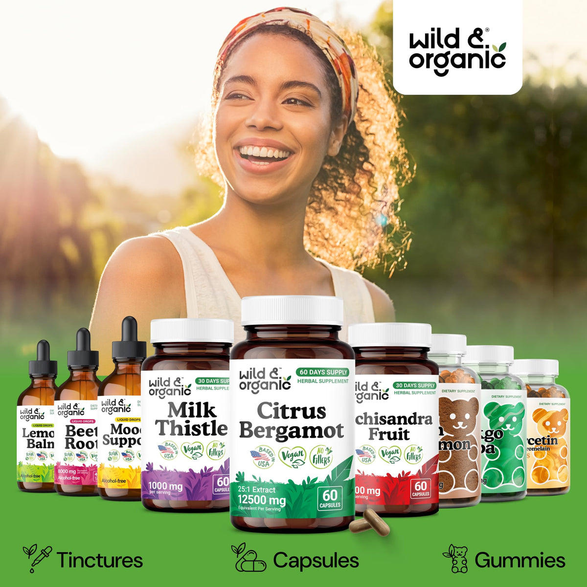 Wild & Organic Citrus Bergamot Capsules - Antioxidant & Overall Support - Citrus Bergamot Extract Capsules - Bergamia Fruit Powder Supplement - PrimeBioHealth - canada supplements