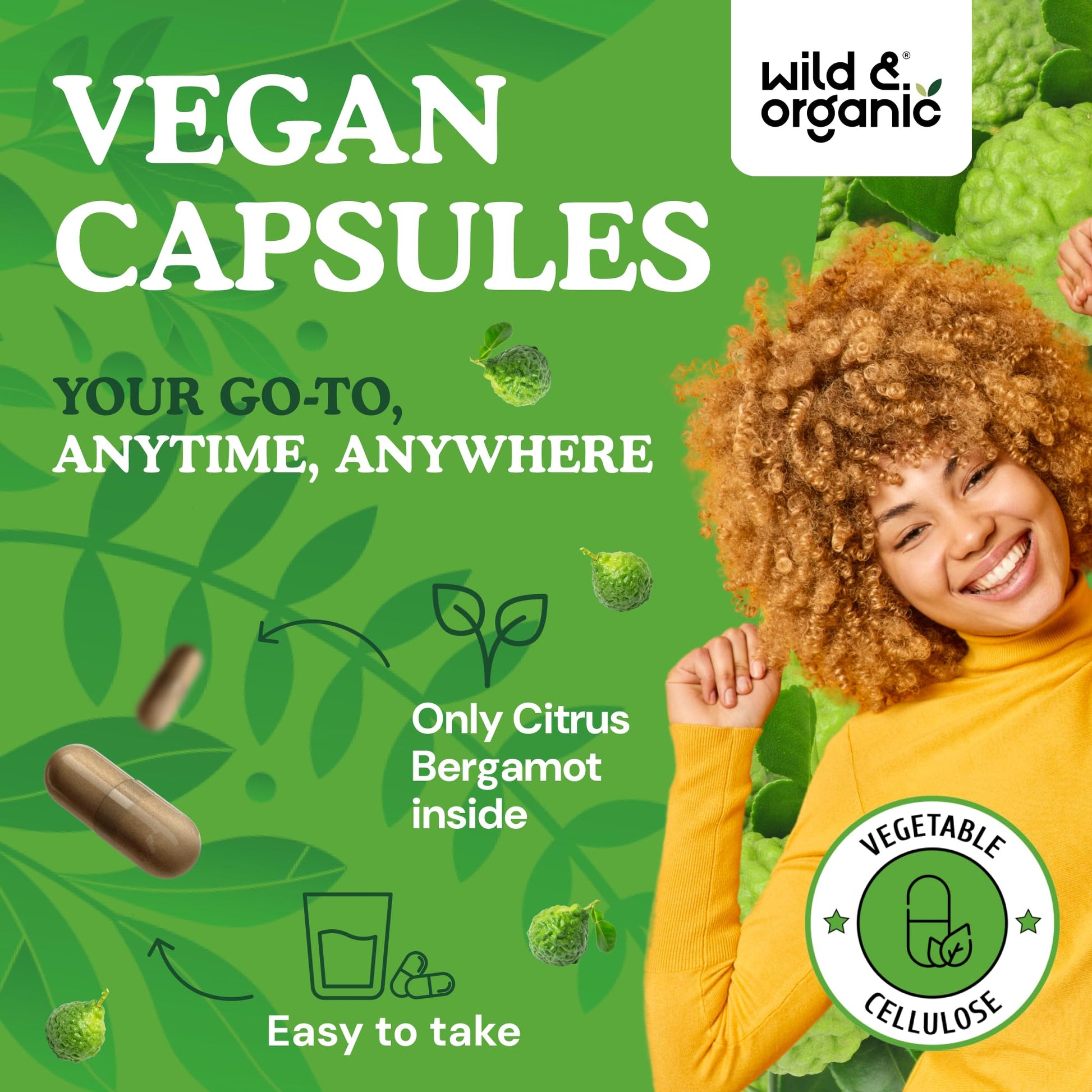 Wild & Organic Citrus Bergamot Capsules - Antioxidant & Overall Support - Citrus Bergamot Extract Capsules - Bergamia Fruit Powder Supplement - PrimeBioHealth - canada supplements