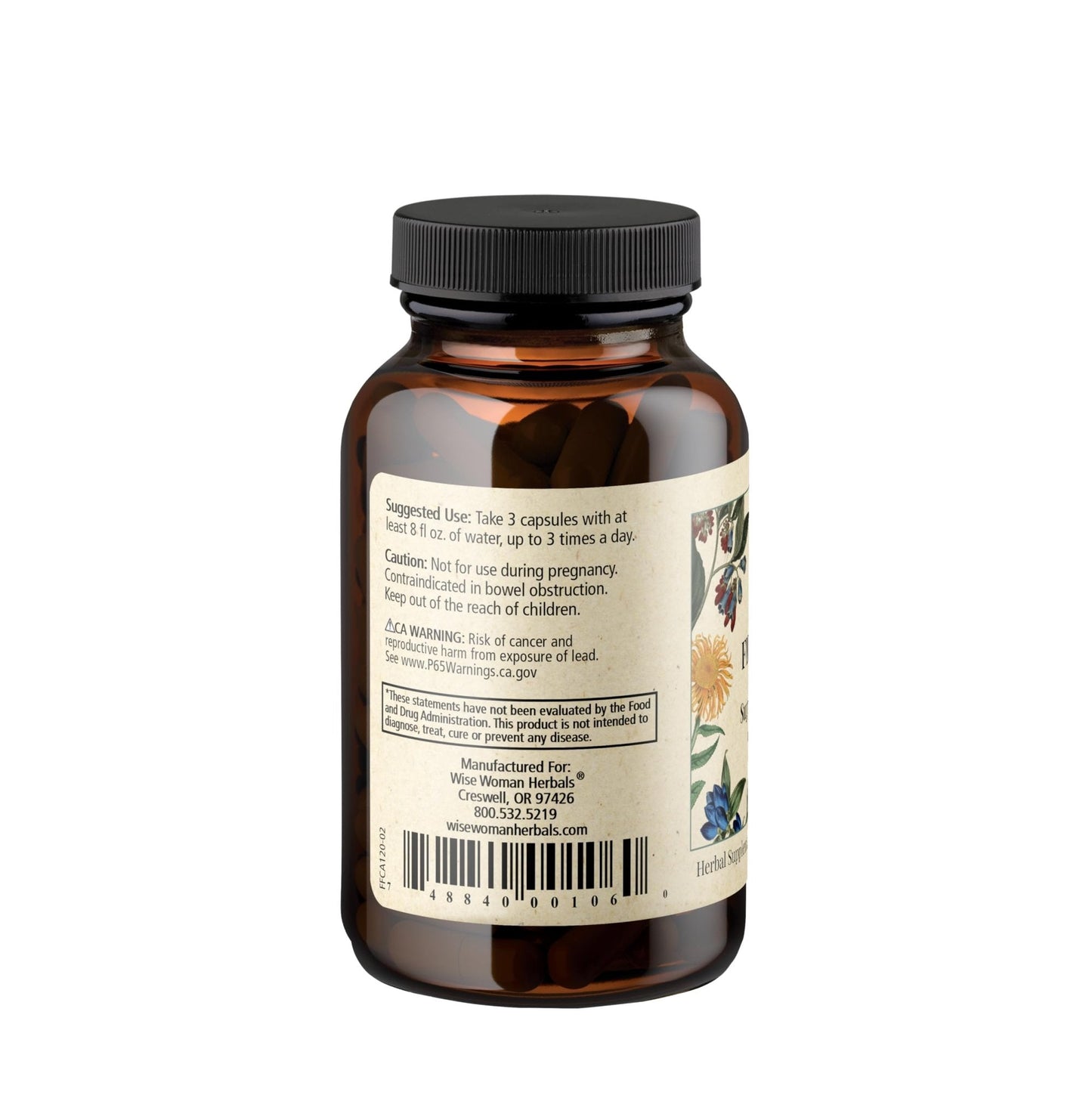 Wise Woman Herbals – Fiber Flow Capsules 120 Count – Supports Healthy Digestive Function, Gut Health, Bowel Health and Regularity - PrimeBioHealth - canada supplements