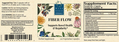 Wise Woman Herbals – Fiber Flow Capsules 120 Count – Supports Healthy Digestive Function, Gut Health, Bowel Health and Regularity - PrimeBioHealth - canada supplements