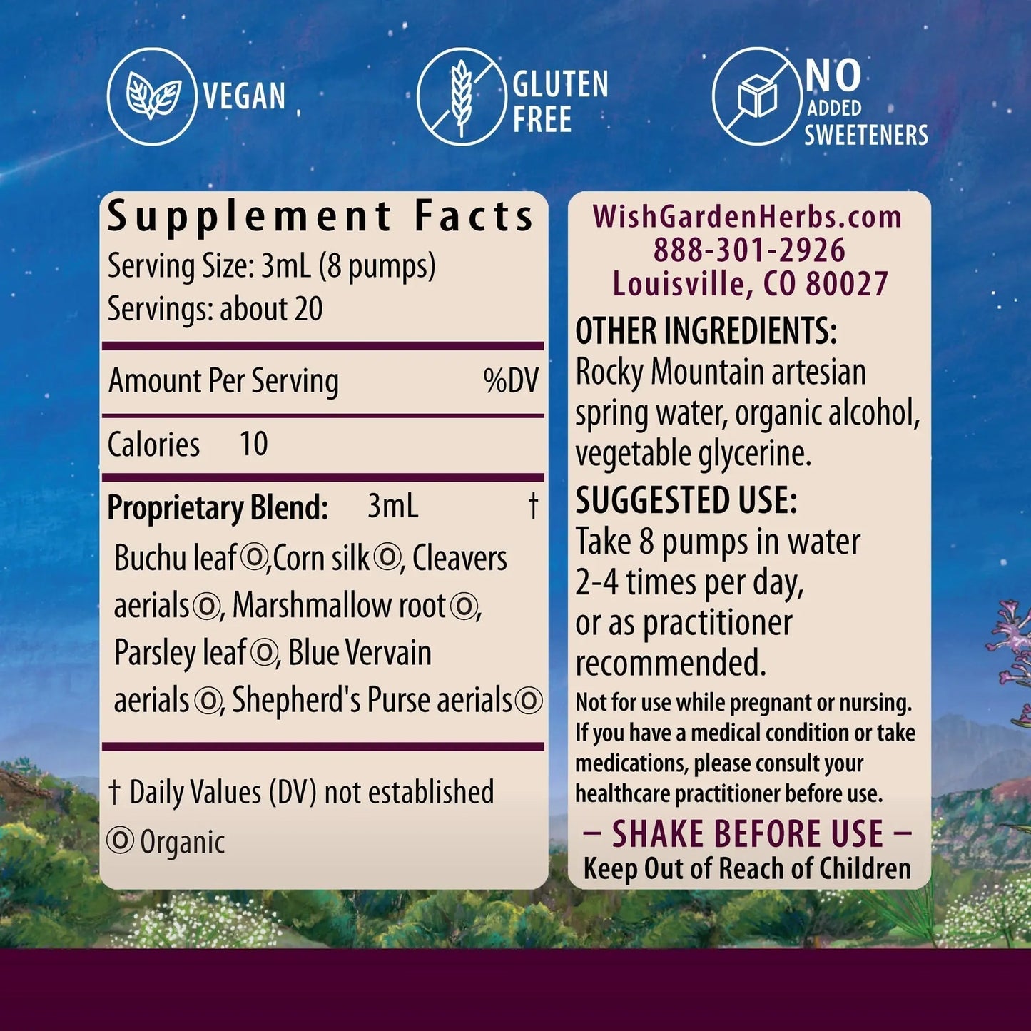 WishGarden Herbs Kidney Strength - Plant-Based Kidney Support Supplement with Buchu Leaf & Cornsilk Supports Kidney Health, Kidney Cleanse, Detox, Promotes Healthy Urinary Tract Health Function, 2oz - PrimeBioHealth - canada supplements