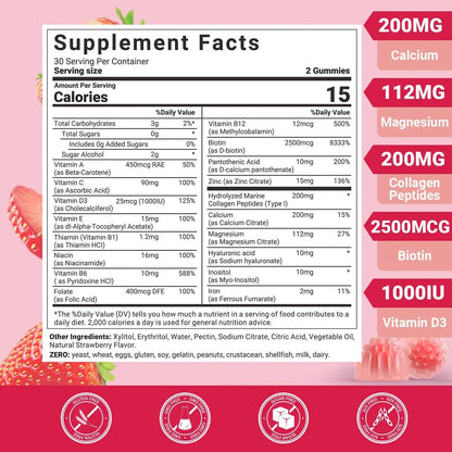 Wiszeen Sugar Free Methylated Multivitamin for Women Gummies, Biotin, Collagen, Calcium, Magnesium, Inositol, Folate, Iron, Vitamin A, C, D, E - PrimeBioHealth - canada supplements