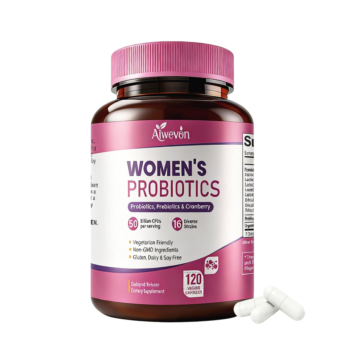 Women Probiotics 50 Billion CFU: Probiotics for Women with Prebiotics & Cranberry, 16 Strain Probiotic Supplement for Digestive Gut Health, Vaginal & Urinary Tract Support - PrimeBioHealth - canada supplements