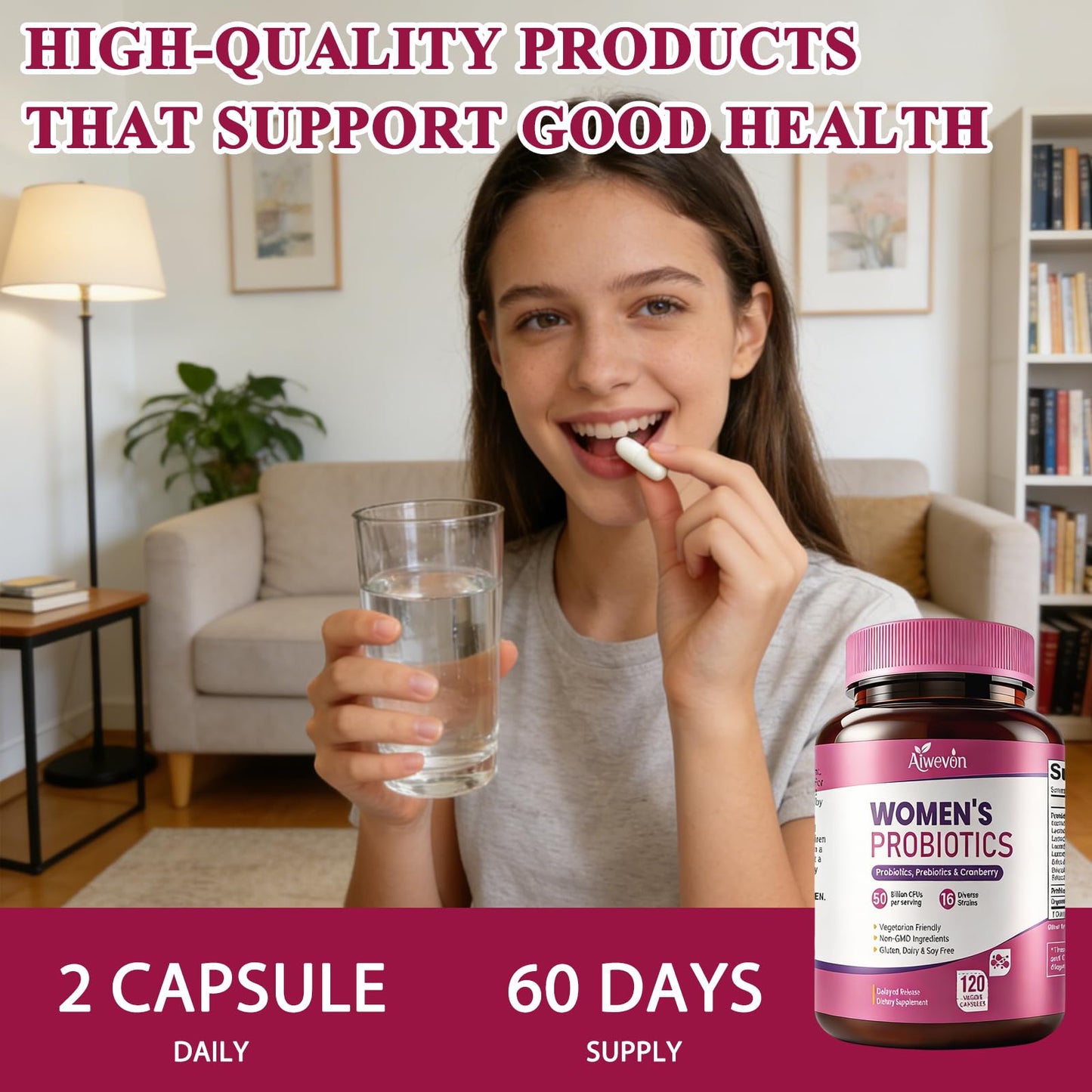 Women Probiotics 50 Billion CFU: Probiotics for Women with Prebiotics & Cranberry, 16 Strain Probiotic Supplement for Digestive Gut Health, Vaginal & Urinary Tract Support - PrimeBioHealth - canada supplements