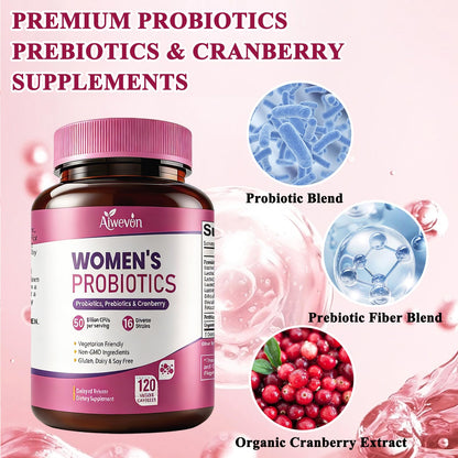Women Probiotics 50 Billion CFU: Probiotics for Women with Prebiotics & Cranberry, 16 Strain Probiotic Supplement for Digestive Gut Health, Vaginal & Urinary Tract Support - PrimeBioHealth - canada supplements