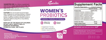 Women Probiotics 50 Billion CFU: Probiotics for Women with Prebiotics & Cranberry, 16 Strain Probiotic Supplement for Digestive Gut Health, Vaginal & Urinary Tract Support - PrimeBioHealth - canada supplements