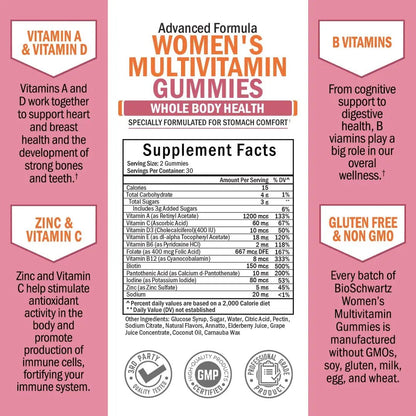 Women's Multivitamin Gummies with Vitamin A C B6 B12 D & E Vitamins for Immune Support - Gummy Multivitamin for Women - PrimeBioHealth - canada supplements
