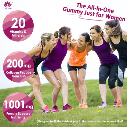 Womens Multivitamin Gummy, Methylated Multivitamin for Women, Biotin, Methylfolate, Iron, Collagen, Vitamins A C D, B Complex, Antioxidants for Women's Daily Support, - PrimeBioHealth - canada supplements