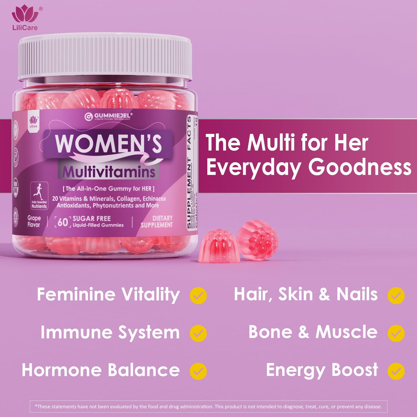 Womens Multivitamin Gummy, Methylated Multivitamin for Women, Biotin, Methylfolate, Iron, Collagen, Vitamins A C D, B Complex, Antioxidants for Women's Daily Support, - PrimeBioHealth - canada supplements