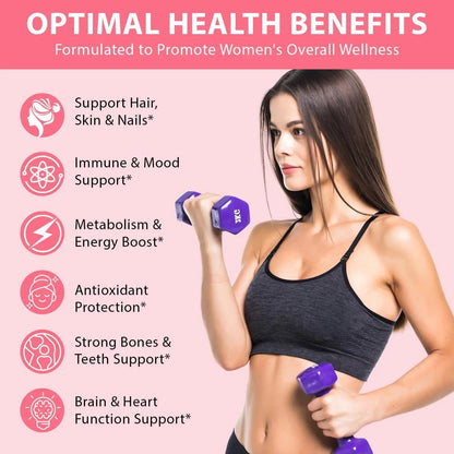 Women's Multivitamin Gummy, Vitamins A, C, D, E, K, B6, and B12 Womens Daily Multivitamin Gummy for Hair,Skin & Nails, Immune Energy - PrimeBioHealth - canada supplements
