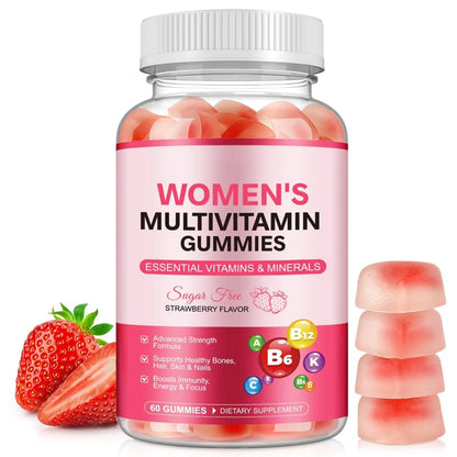 Women's Multivitamin Gummy, Vitamins A, C, D, E, K, B6, and B12 Womens Daily Multivitamin Gummy for Hair,Skin & Nails, Immune Energy - PrimeBioHealth - canada supplements