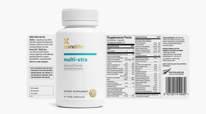 Xtendlife Multi-Xtra Multivitamin for Immune, Heart & Energy Support - 40+ Bioavailable Vitamins, Minerals, Antioxidants & Herbs - PrimeBioHealth - canada supplements