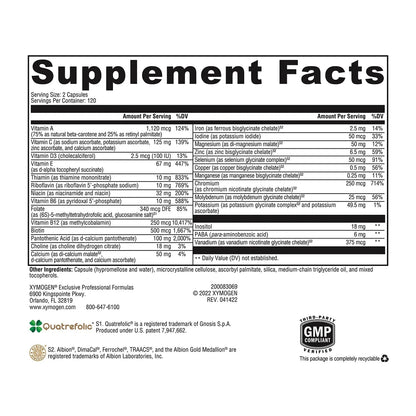 XYMOGEN ActivNutrients with Iron and Copper - Multivitamin Multimineral for Wellness, Immune, Energy and Mood Support - PrimeBioHealth - canada supplements